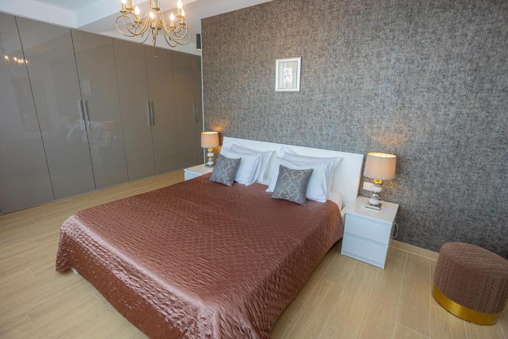 Posteľ alebo postele v izbe v ubytovaní Villa Lumani ** Luxury residence near Split **