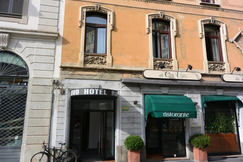 a building with a no hotel sign on the front of it at Hotel Nuovo in Milan