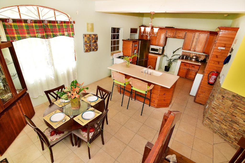 Kuchyň nebo kuchyňský kout v ubytování BeachFront Villa