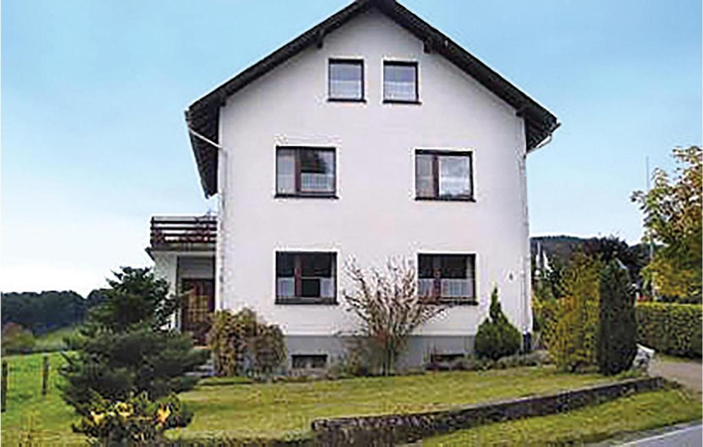 a large white house with a black roof at Beautiful Home In Medebach-ddinghausen With 6 Bedrooms And Wifi in Medebach