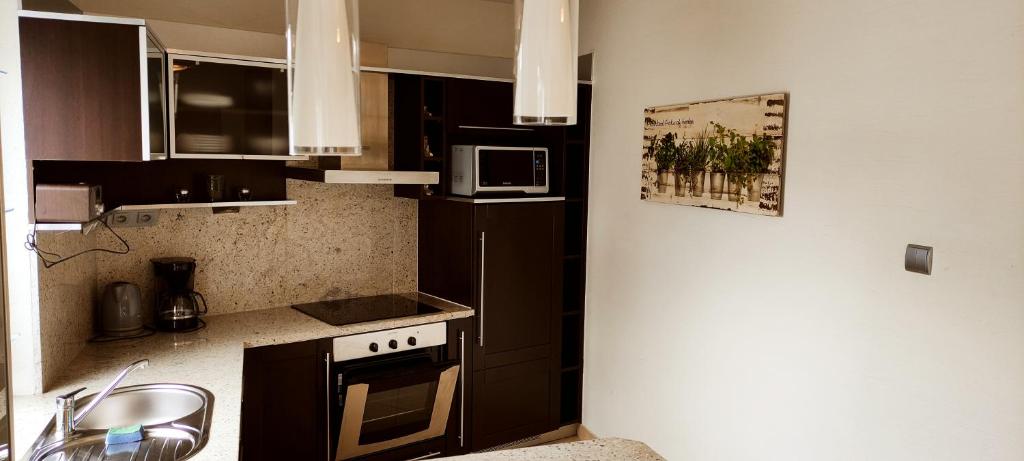 Kuchyňa alebo kuchynka v ubytovaní Apartament przy plazy