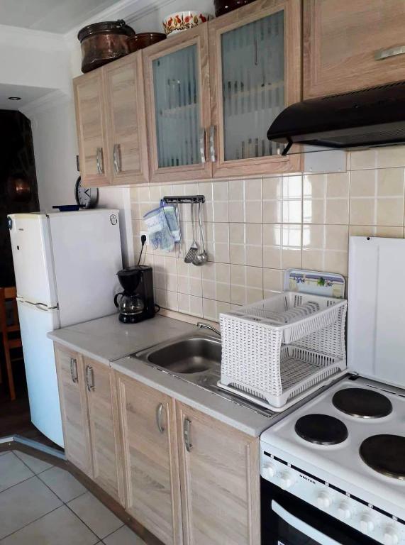 Kuchyň nebo kuchyňský kout v ubytování Vasilis traditional House