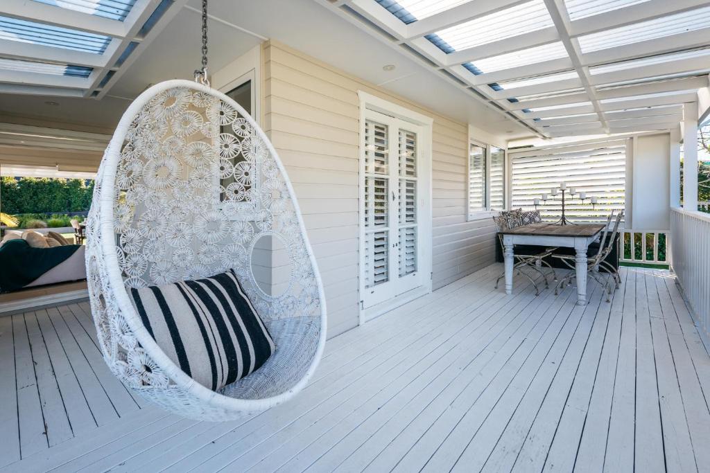Balkón nebo terasa v ubytování Moa Magic - Oneroa Holiday Home