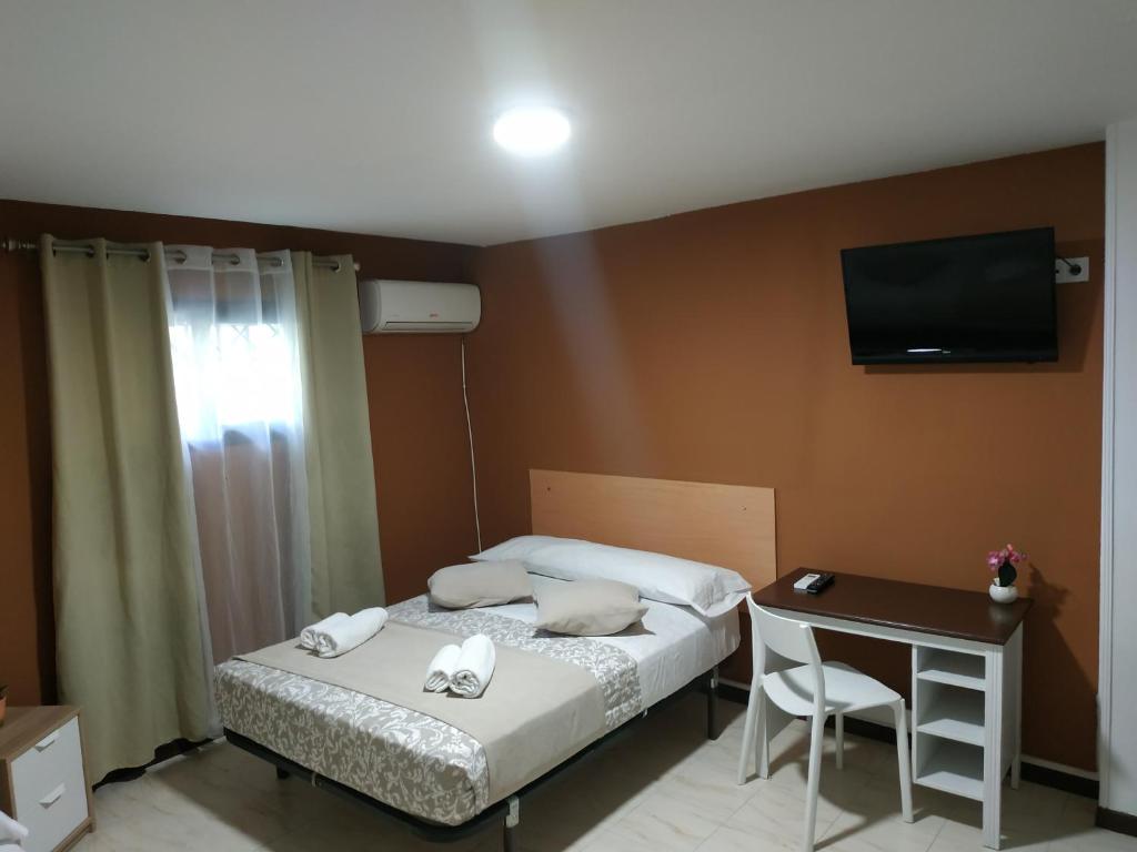 Postel nebo postele na pokoji v ubytování New Hortaleza Coliving