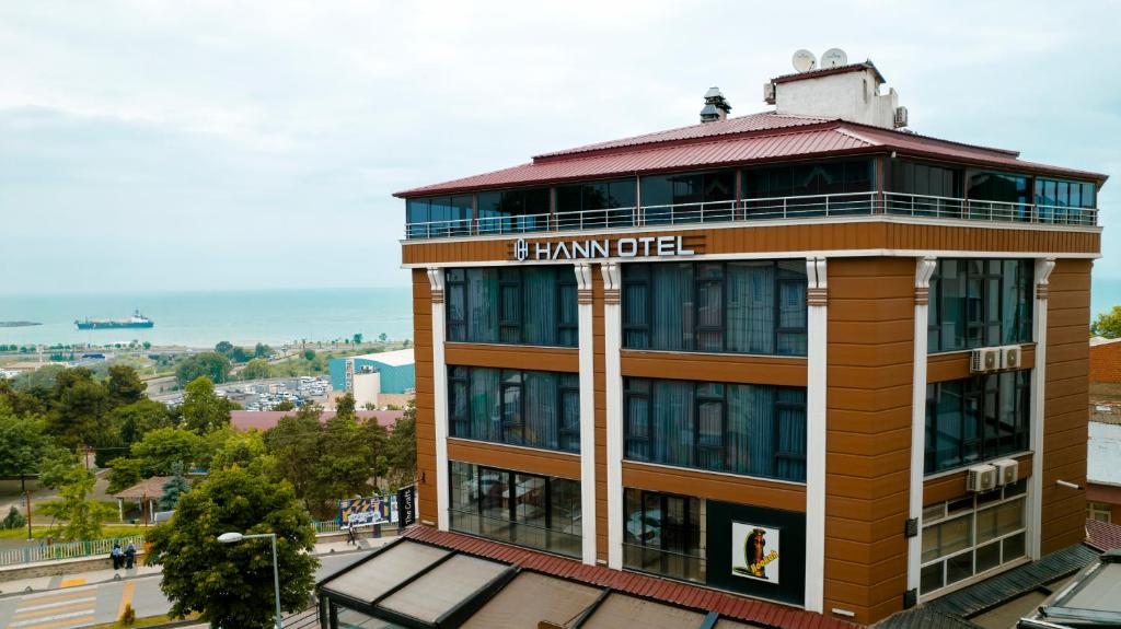 a building with a sign that reads ham office at HANN OTEL in Trabzon