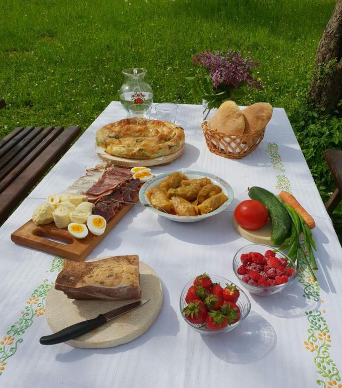 Jídlo v prázdninového domu nebo okolí