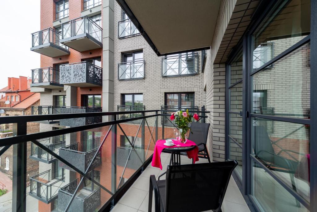 Balkón alebo terasa v ubytovaní Apartamenty Gdansk EU - Dwie Motławy - OLD TOWN