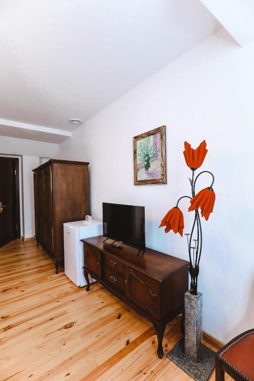 TV a/nebo společenská místnost v ubytování Boutique Hotel Verdzi