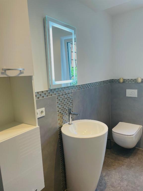 Koupelna v ubytování Ferienwohnung Appartamento Da Vinci