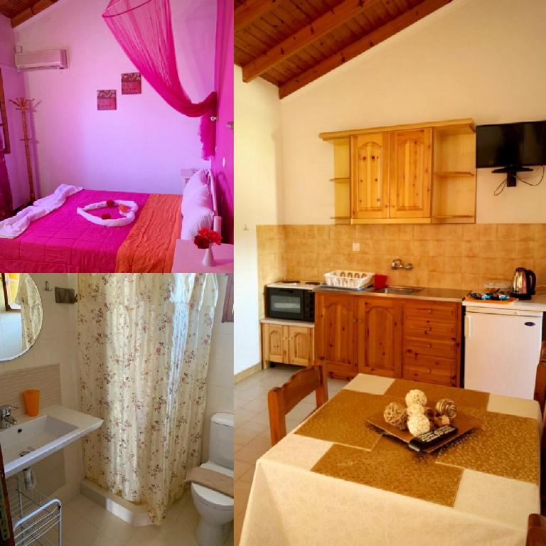 Kuchyň nebo kuchyňský kout v ubytování Palma Sidari Corfu