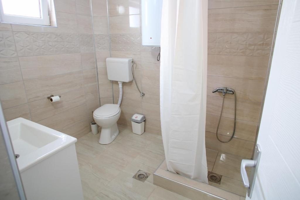 Koupelna v ubytování Apartmani Hedonist