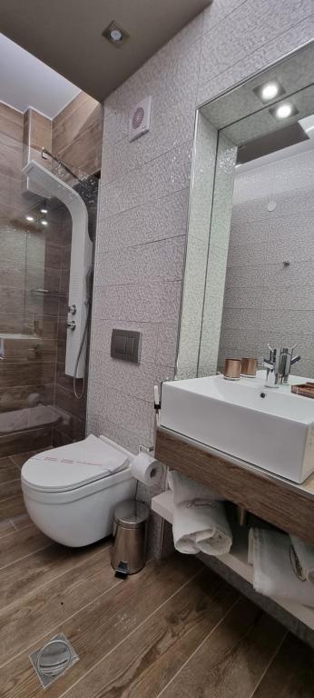 Koupelna v ubytování LUXSUITES