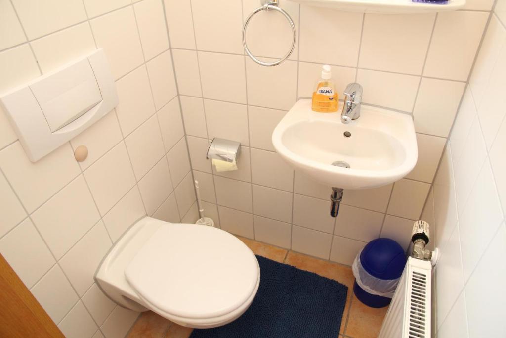 Koupelna v ubytování Deichgraf