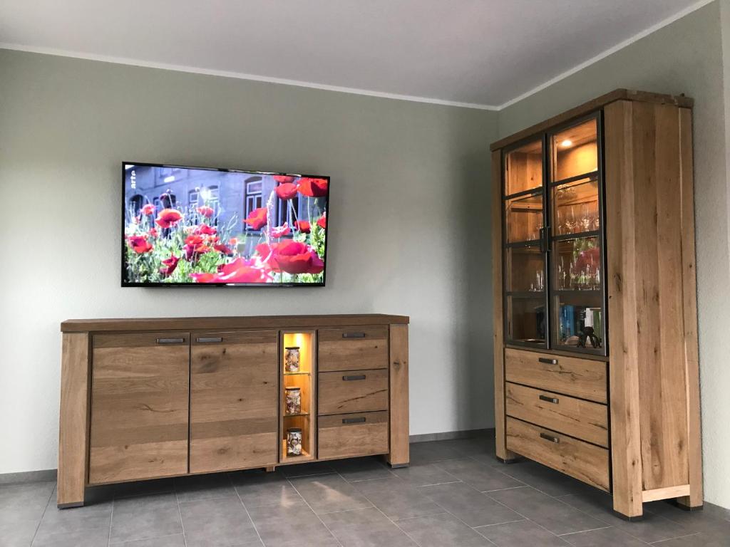 TV a/nebo společenská místnost v ubytování An't Grachten