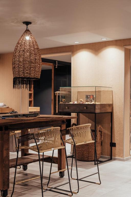 Kuchyň nebo kuchyňský kout v ubytování Sui Boutique Hotel
