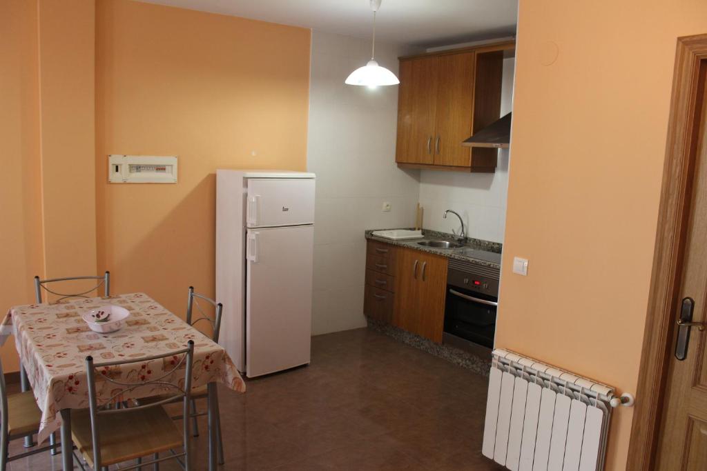 Kuchyňa alebo kuchynka v ubytovaní Pensión Albergue O Pedregal