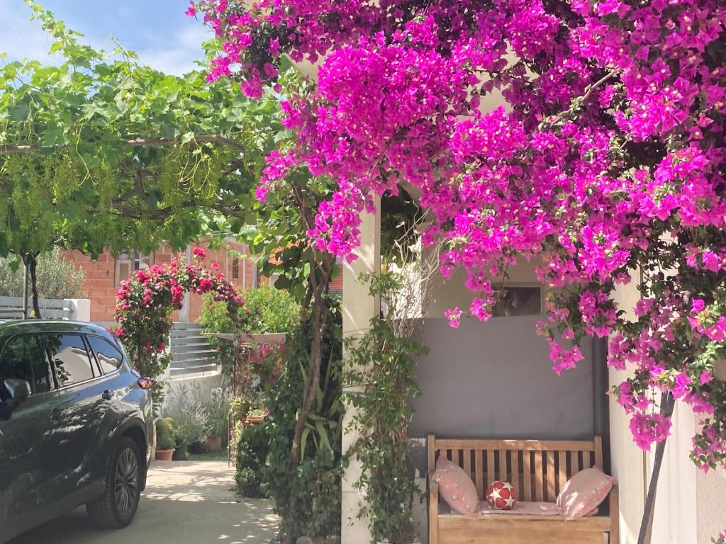Zahrada ubytování Quite beautiful apartment in the Split Neda with 4bedrooms