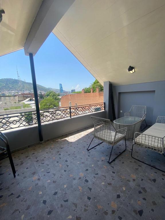 Balkón nebo terasa v ubytování Mose art Hotel