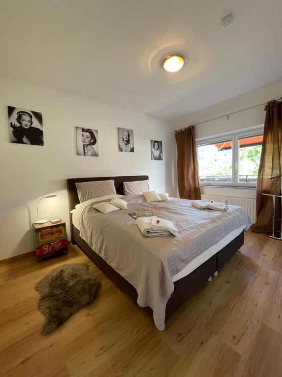 Posteľ alebo postele v izbe v ubytovaní Seewohnung Lucia - mit Seezugang