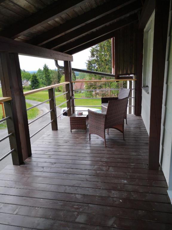 Balkón nebo terasa v ubytování Kutscherhaus