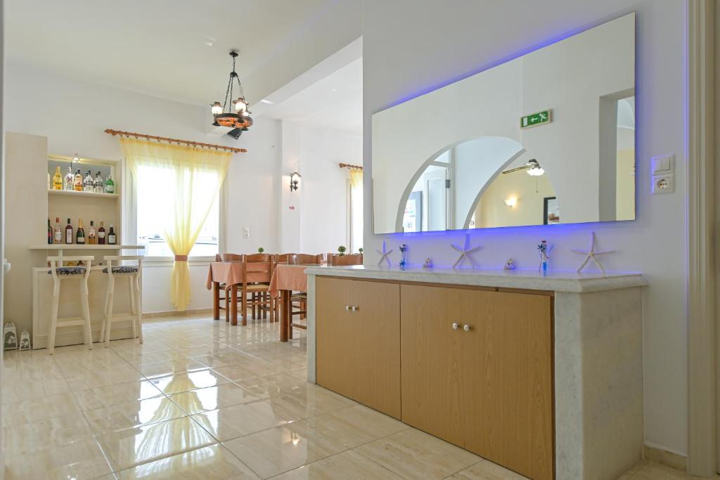 Kuchyň nebo kuchyňský kout v ubytování Hotel Zeus