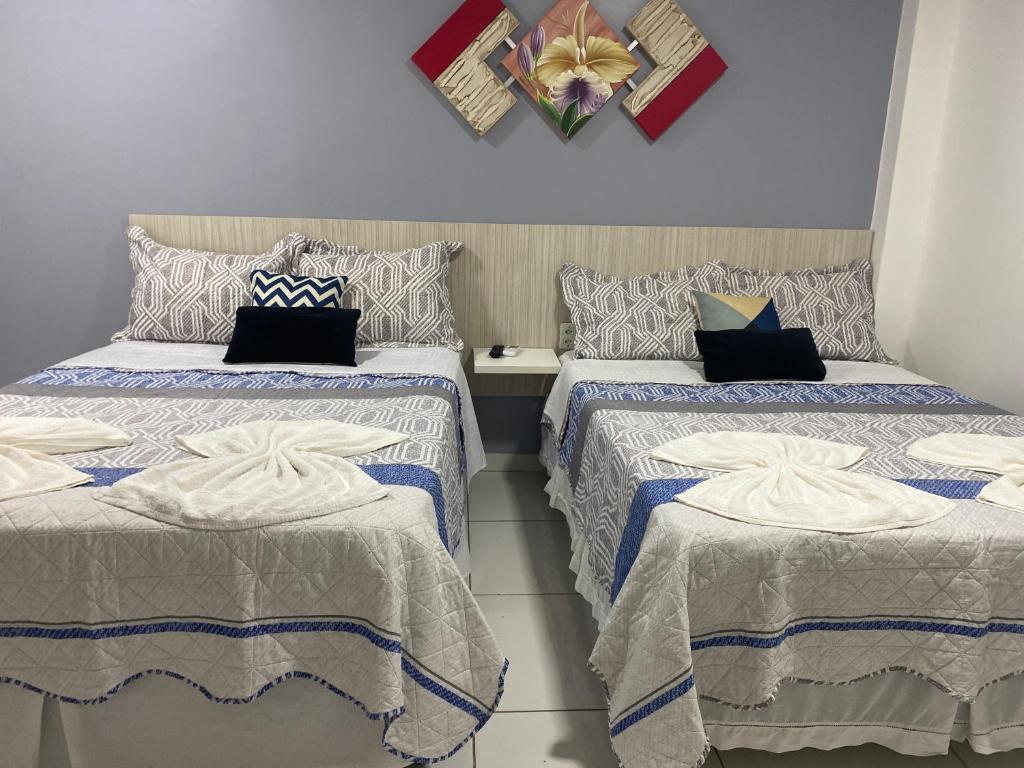 Voodi või voodid majutusasutuse Chalé Temporada Porto dos Lençóis - Lençóis Maranhenses toas