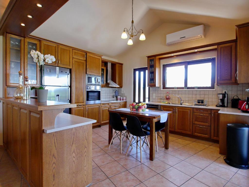 Kuchyň nebo kuchyňský kout v ubytování Villa Metapothia Gavalochori Crete