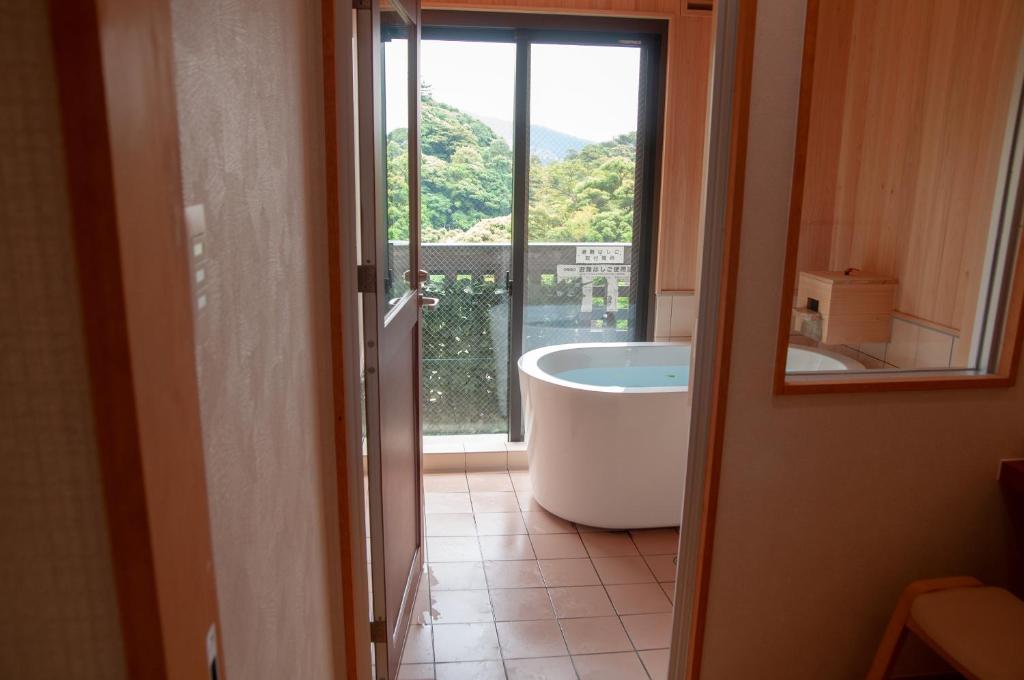 Koupelna v ubytování Kirishima miyama hotel