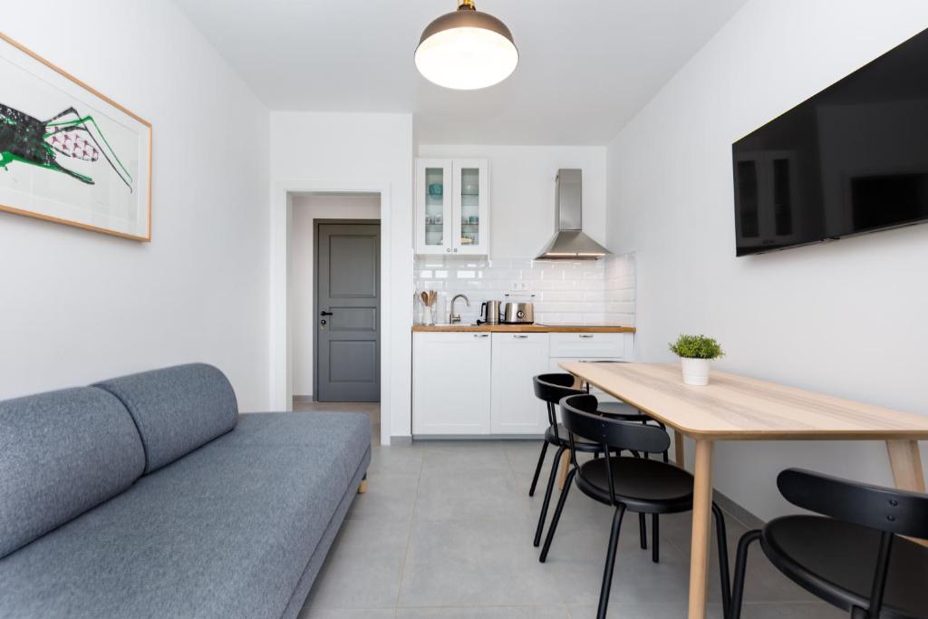 Kuchyň nebo kuchyňský kout v ubytování Apartments Cukar