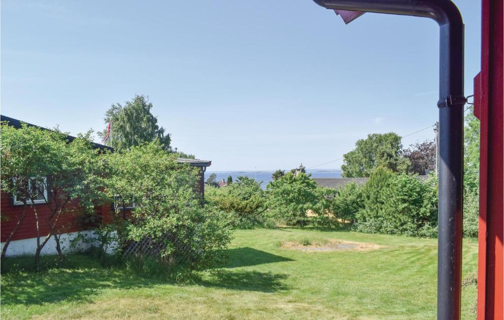 a view from a window of a garden at Amazing Home In Saltnes With Wifi in Saltnes