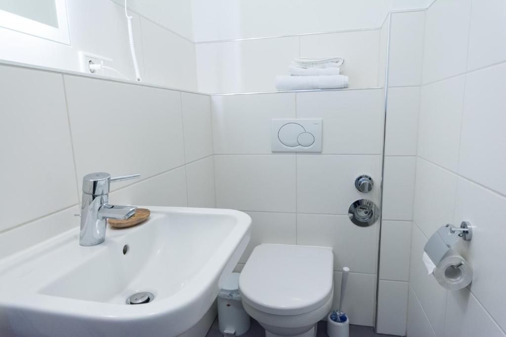 Koupelna v ubytování Aparthotel Stoll