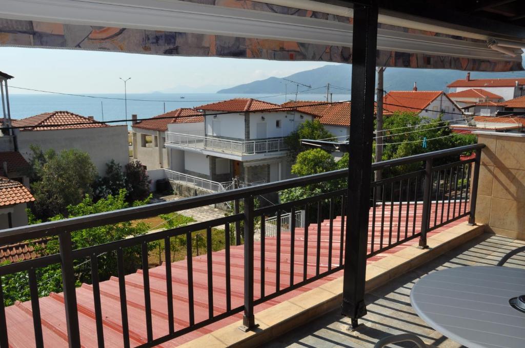 a view from the balcony of a house at VILLA SOFIA in Nea Vrasna