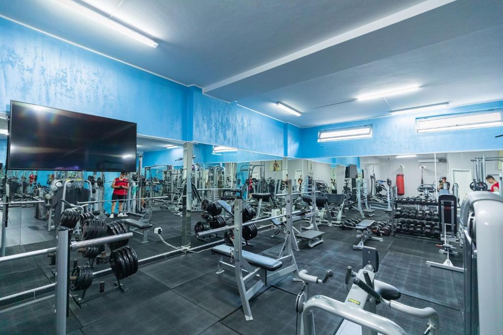 Fitness centrum a/nebo fitness zařízení v ubytování Hotel Pirro