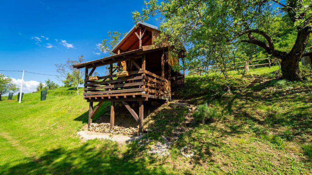 Vonkajšia záhrada v ubytovaní Robinzonski turizam "Robin` s Hood"