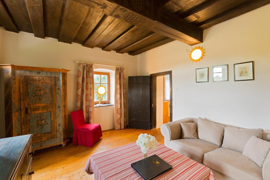 Posezení v ubytování Das Gärtnerhaus