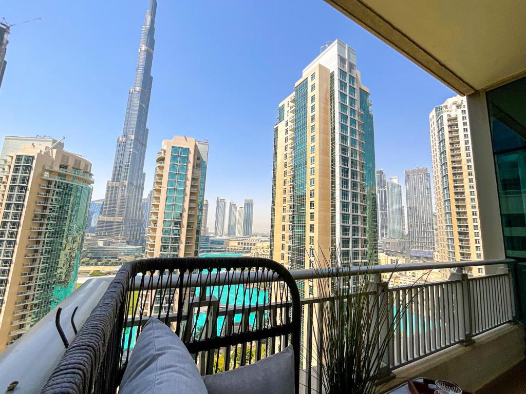 Balkón nebo terasa v ubytování HiGuests - Amazing Apartment overlooking Burj Khalifa!