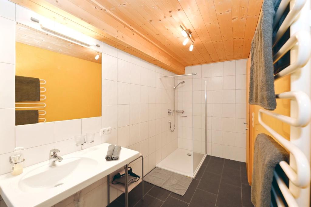 Koupelna v ubytování Appartements Willi
