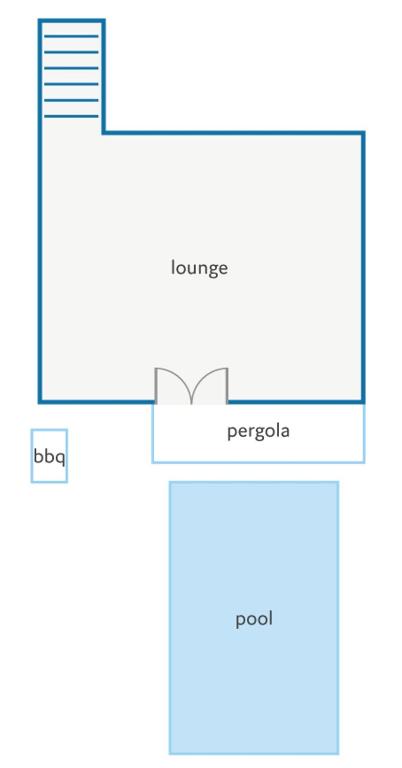 The floor plan of Villa Buena Vista by Villa Plus