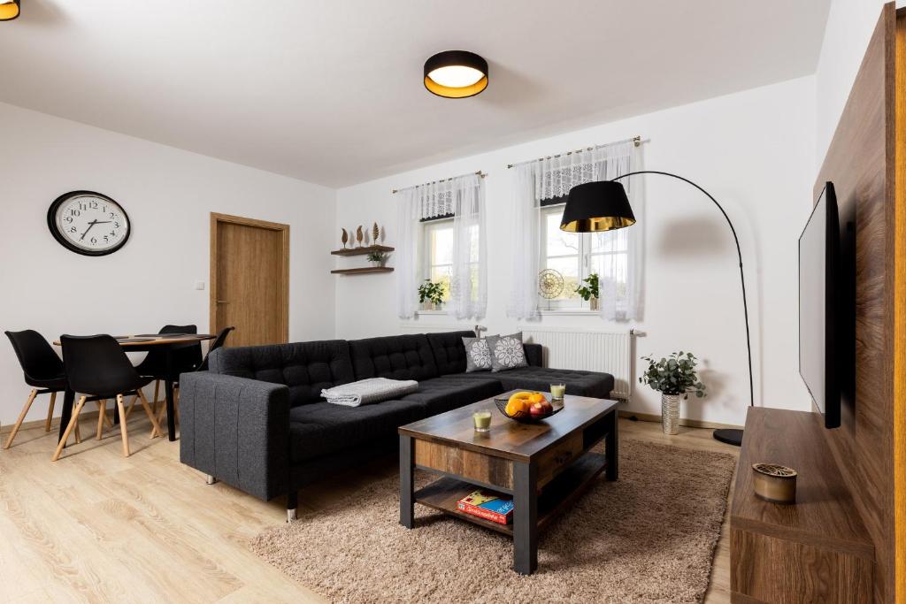 Posezení v ubytování Apartmán 21 Hubertus