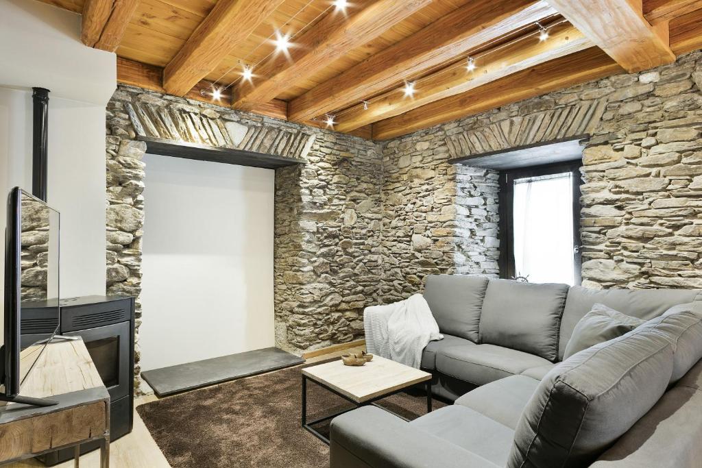 Posezení v ubytování Luderna - Casa Les er Haro