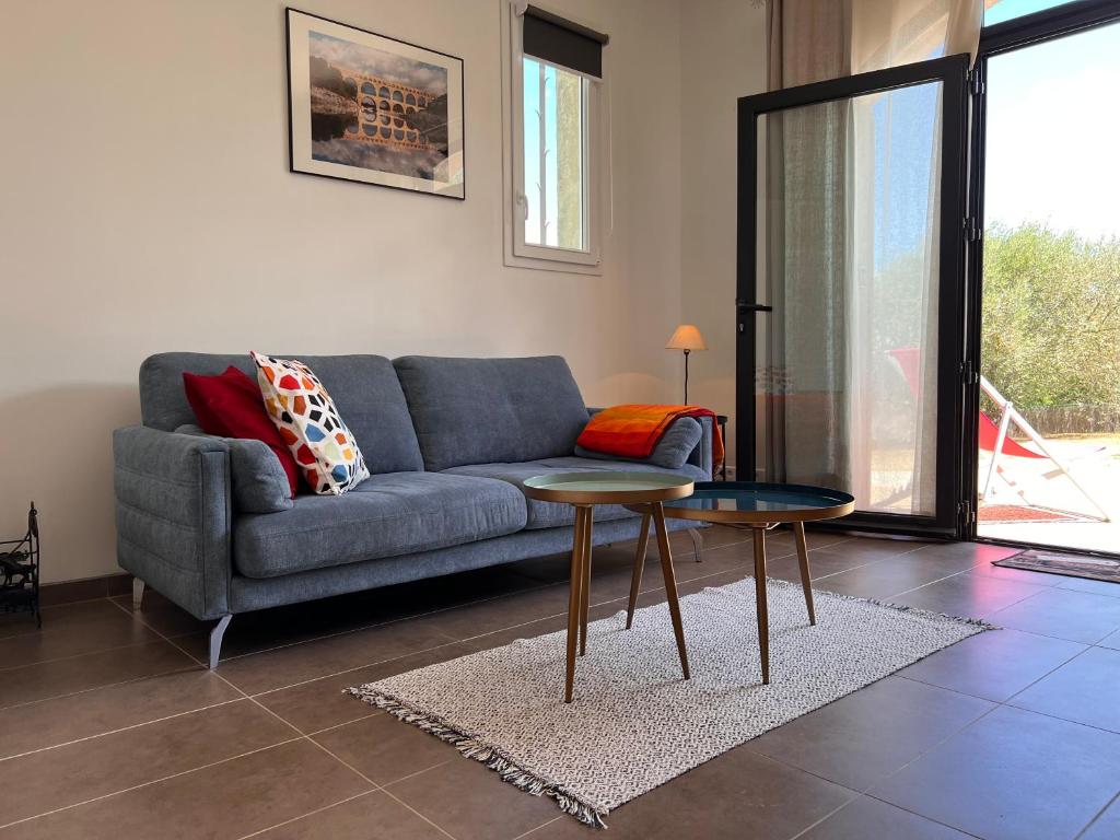 Posezení v ubytování Adorable Gîte (10mn Uzès)