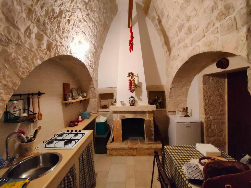Kuchyň nebo kuchyňský kout v ubytování B&B Salita Delle Pere