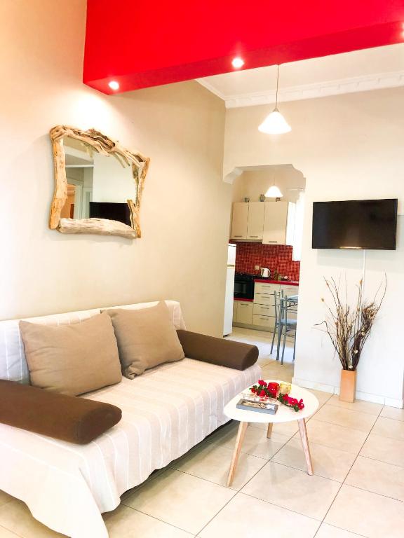 TV a/nebo společenská místnost v ubytování Stavros Apartments