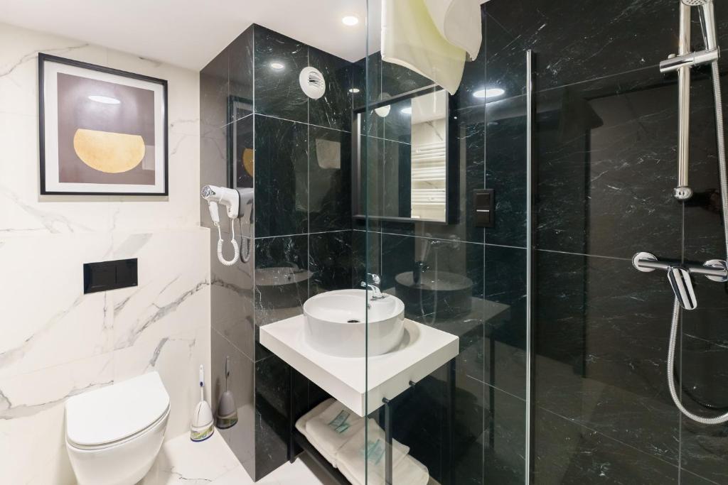 Koupelna v ubytování Hotel Solny