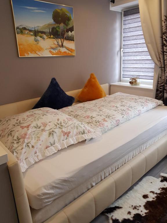 Ένα ή περισσότερα κρεβάτια σε δωμάτιο στο Apartment Luxus "Akzente-Art Minden"