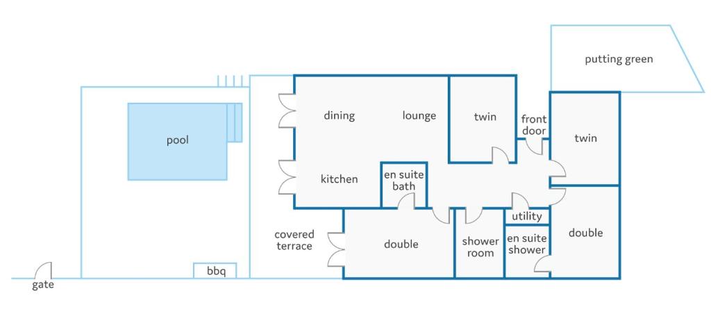 Půdorys ubytování Villa Aqualava 1 by Villa Plus