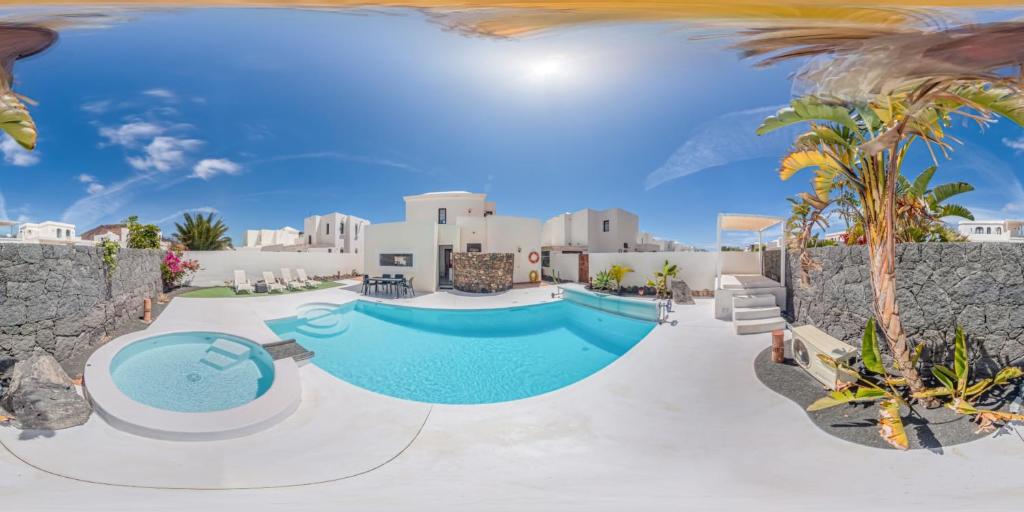 a rendering of a pool at a resort at Villa Alba Deluxe & Spa Pool in Playa Blanca