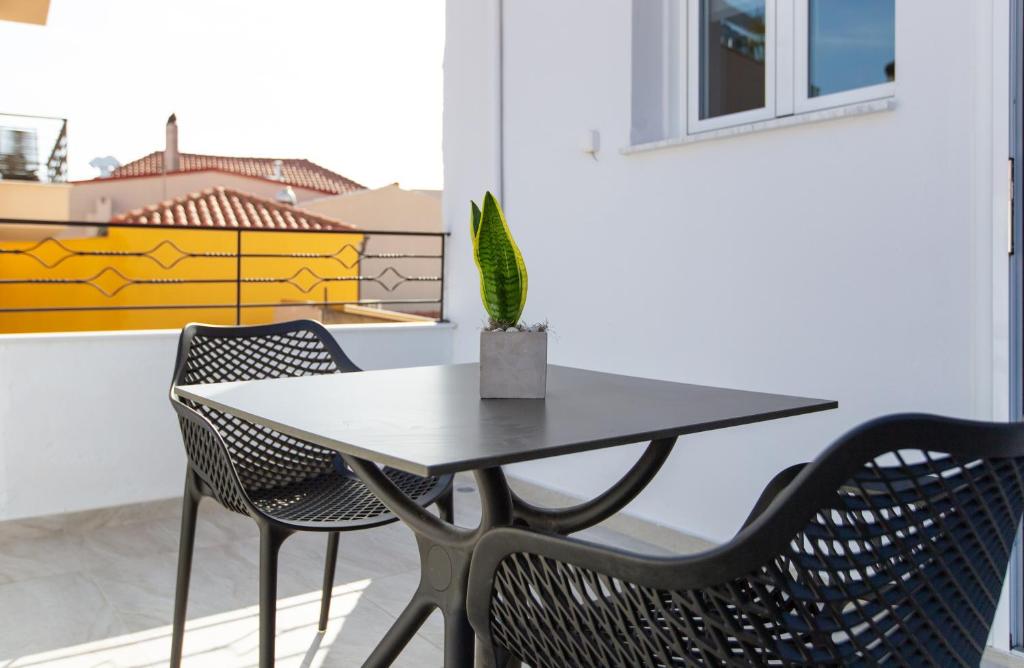Patio nebo venkovní prostory v ubytování Harmony Studios
