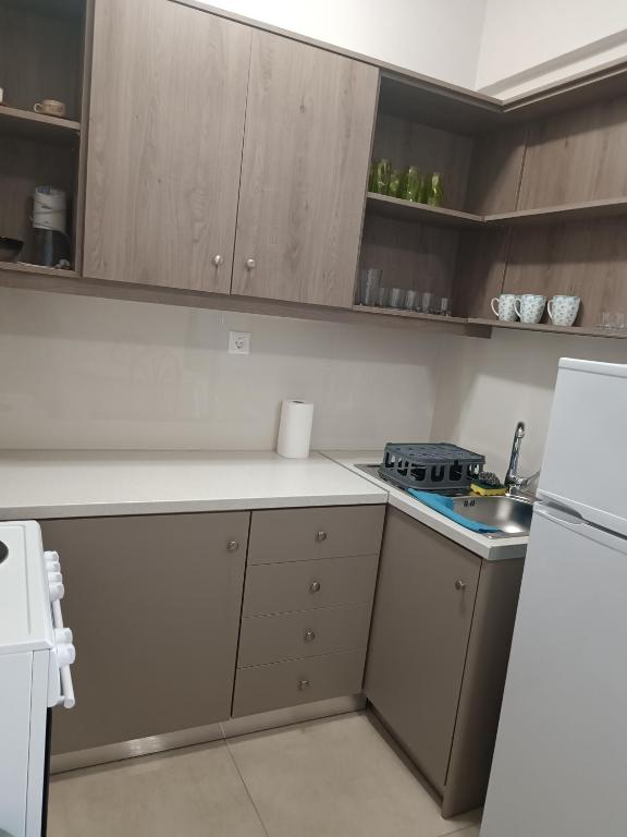 Küche/Küchenzeile in der Unterkunft Buganvilla Sea View apts