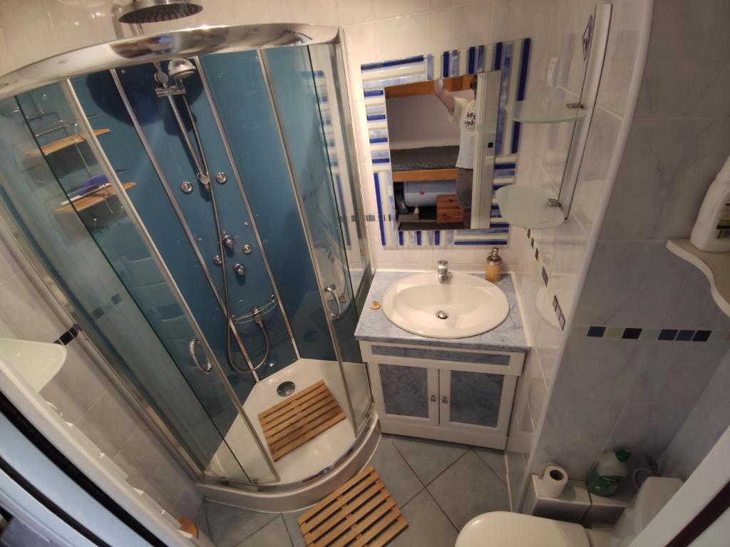 Koupelna v ubytování studio Batlou ménage inclus